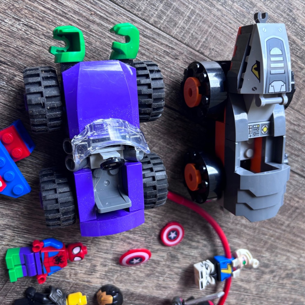 LEGO Marvel Super Heroes Minifigure Vehicle Lot spider man Captain America - Picture 7 of 12